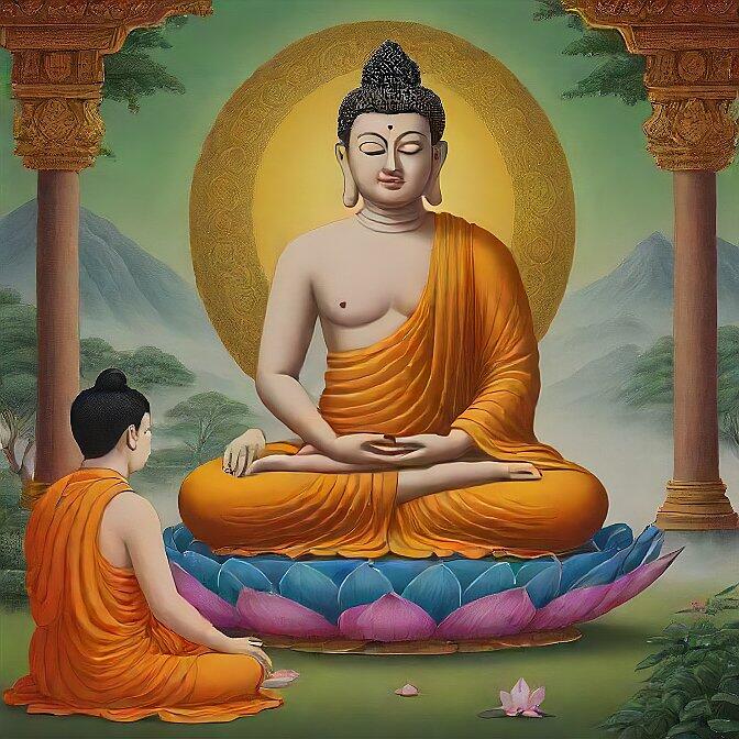 Будда с учеником