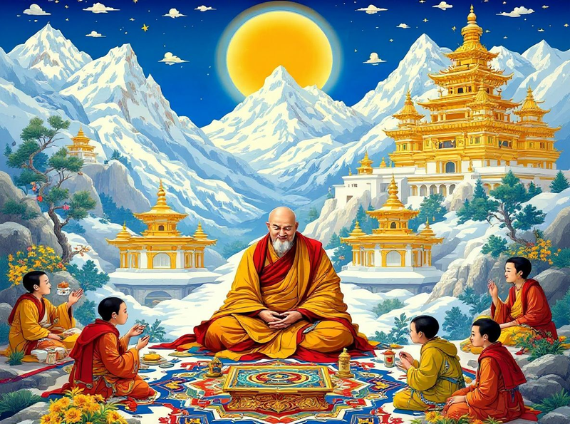 Lama Bot giving teachings